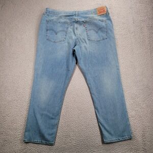 LEVIS Jeans Size 33 Boyfriend Mid Rise Light Wash Whiskered Denim 38x27